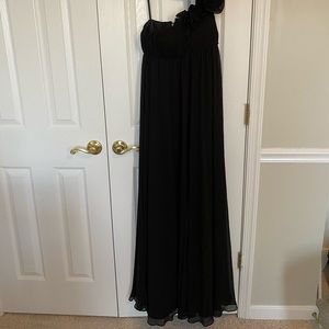 AQUA One Shoulder Ball Gown